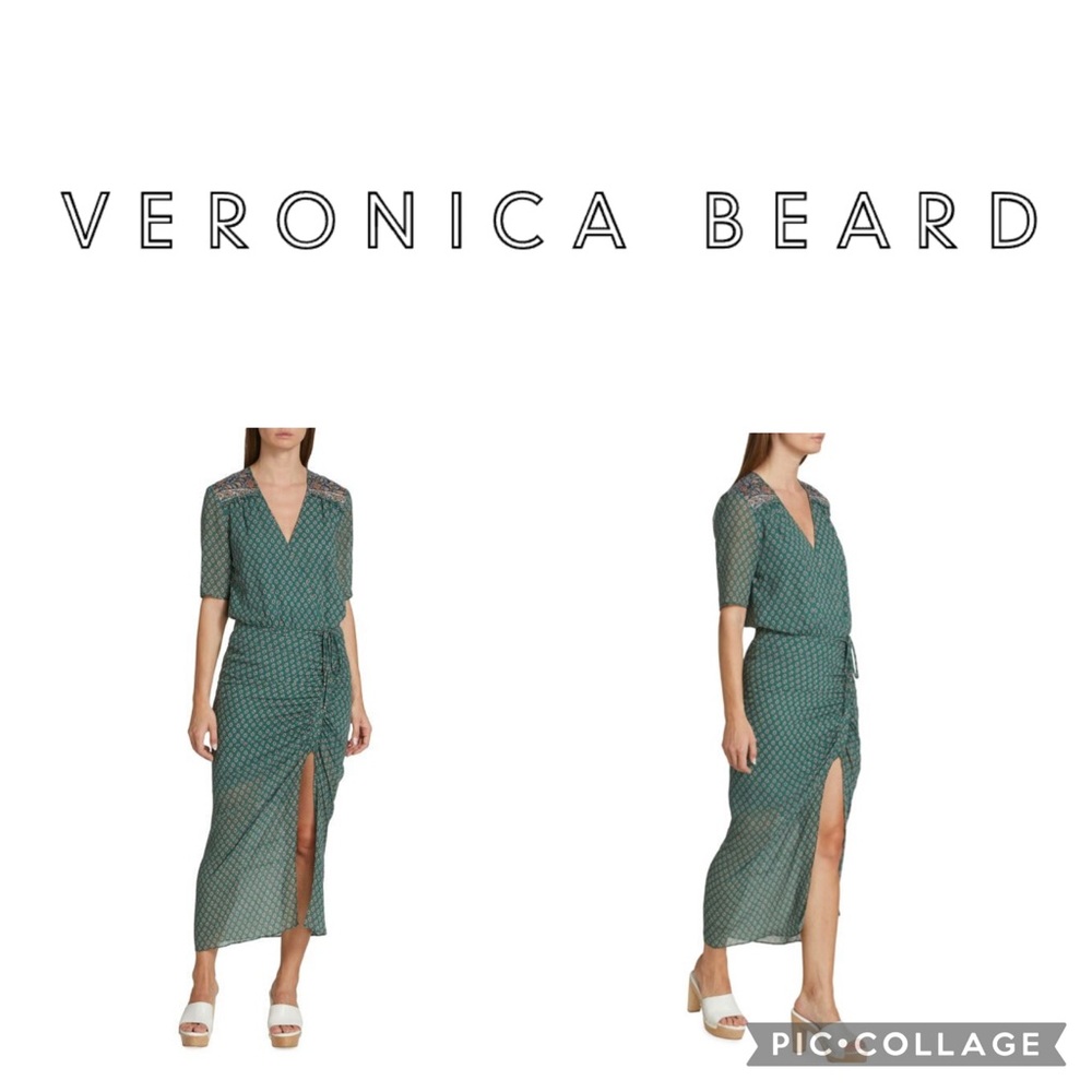 Veronica Beard Teal Patterned Dress